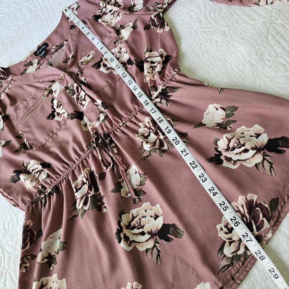 J for Justify Mauve Floral Blouse - Picture 6 of 6